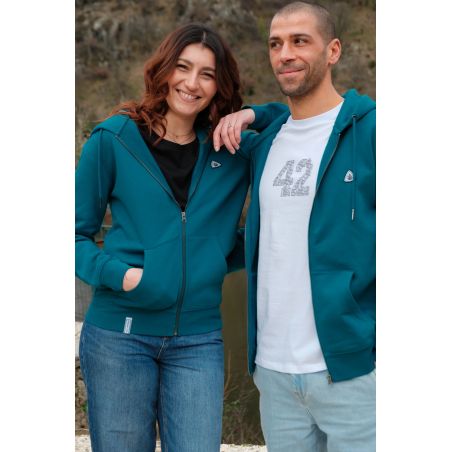 Veste zippée st just pétrole