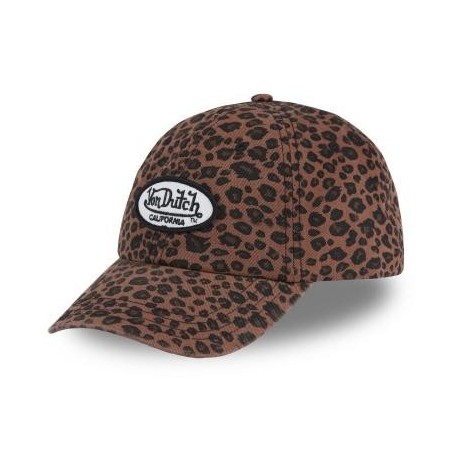 Casquette Vondutch Marron Dad cap Strapback / Boucle LÉOPARD