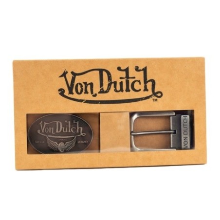 Coffret ceinture lanière 4cm en cuir et 2 boucles réglables